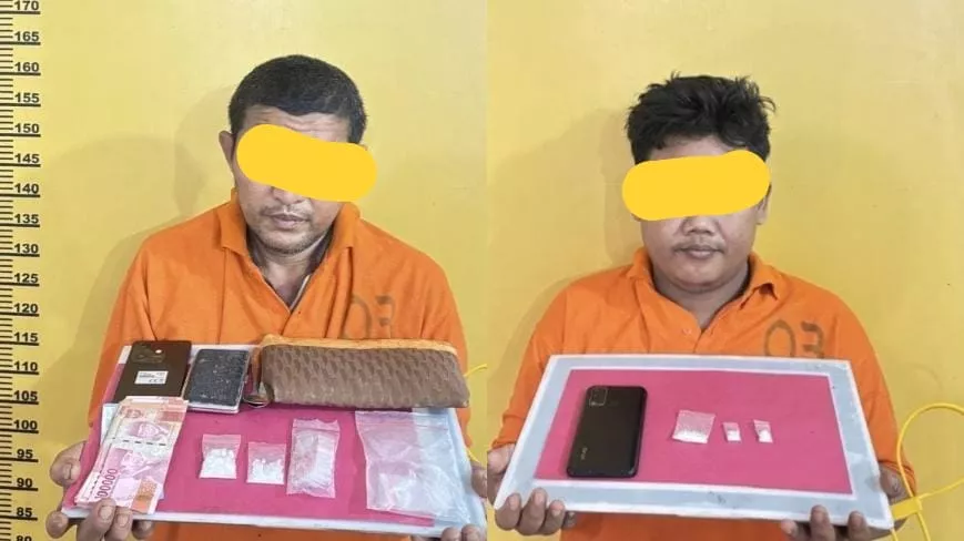Polisi Ringkus Dua Pengedar Sabu di Rengat Barat, Barang Bukti 9,31 Gram Diamankan