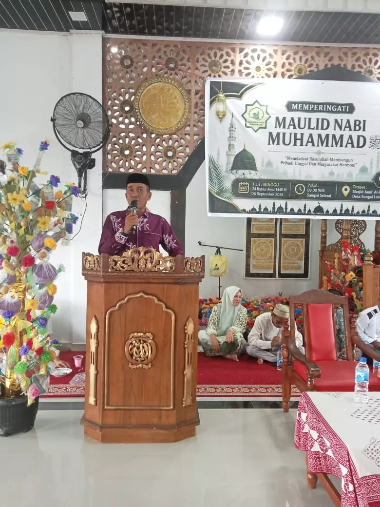 Peringatan Maulid Nabi di Desa Sungai Laut Berlangsung Khidmat