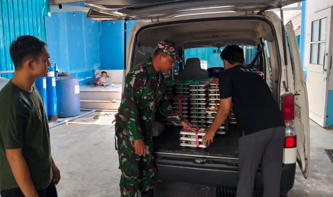 Babinsa Plandaan Awasi Dapur MBG di Desa Karangmojo