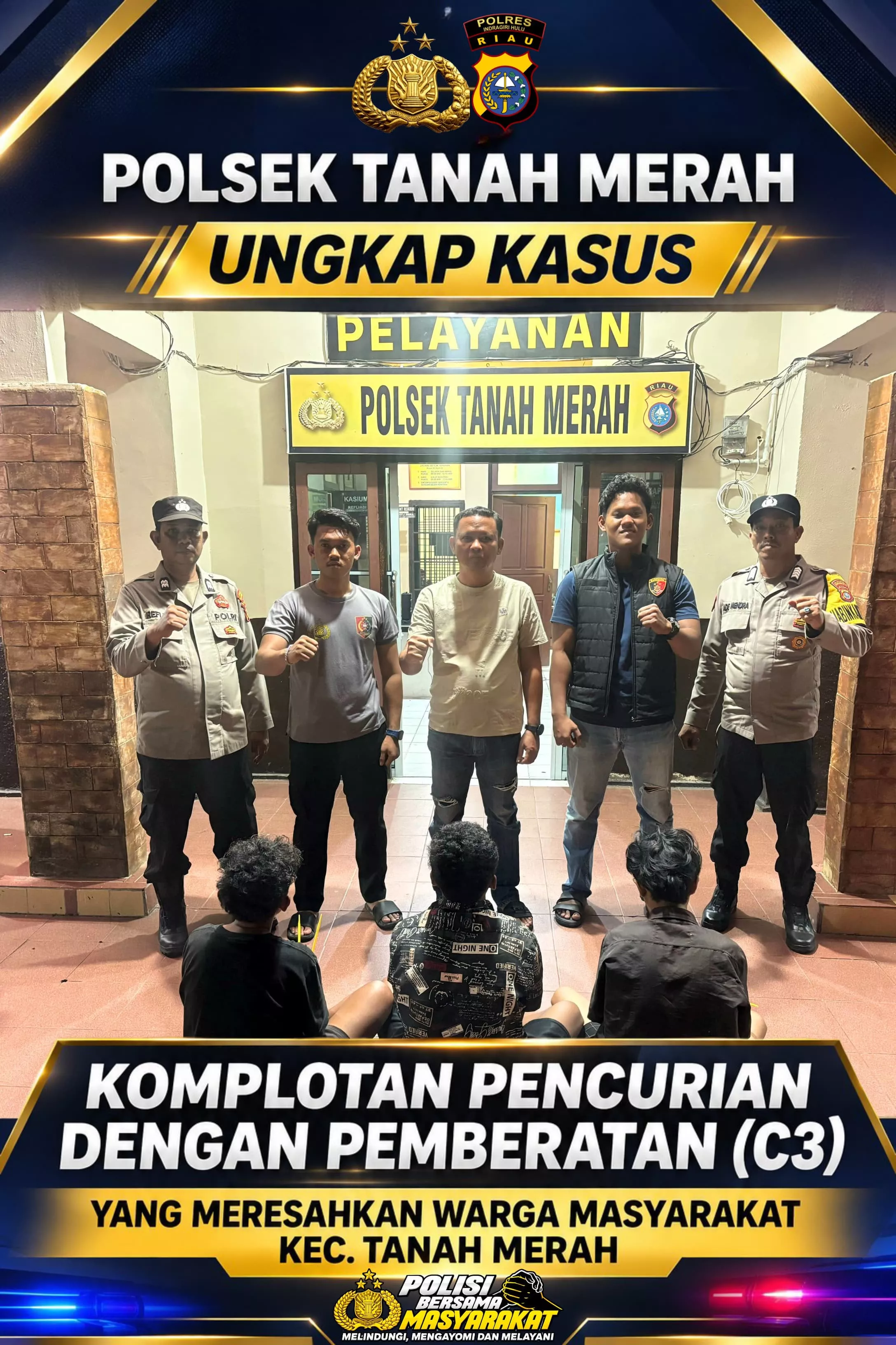 Polsek Tanah Merah Amankan Komplotan Pencuri Terkait Dugaan Pencurian dengan Pemberatan 