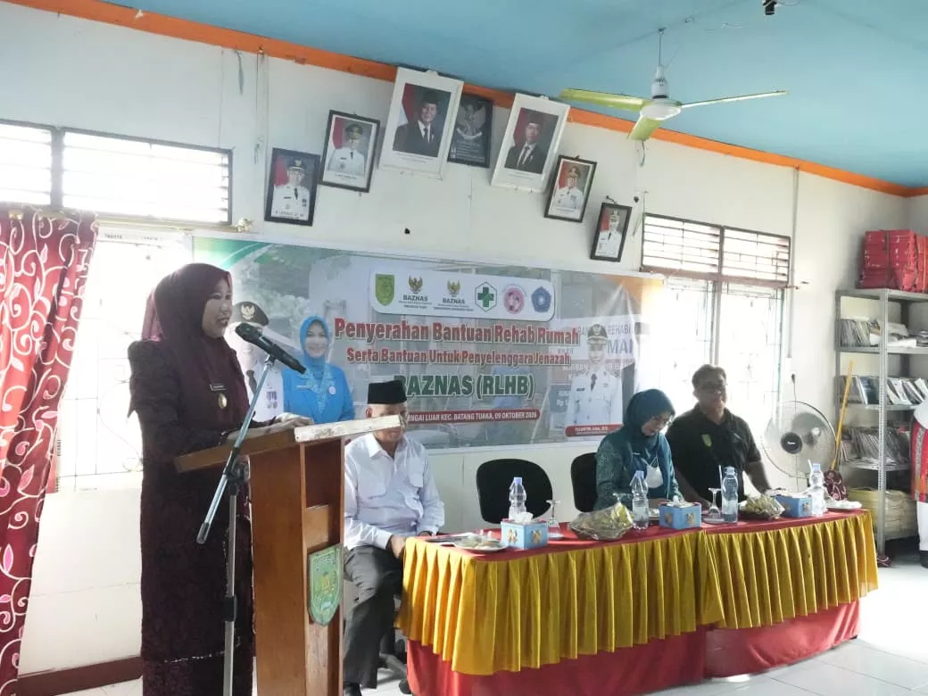 Wabup Inhil Letakkan Batu Pertama Rumah Layak Huni Keluarga Stunting