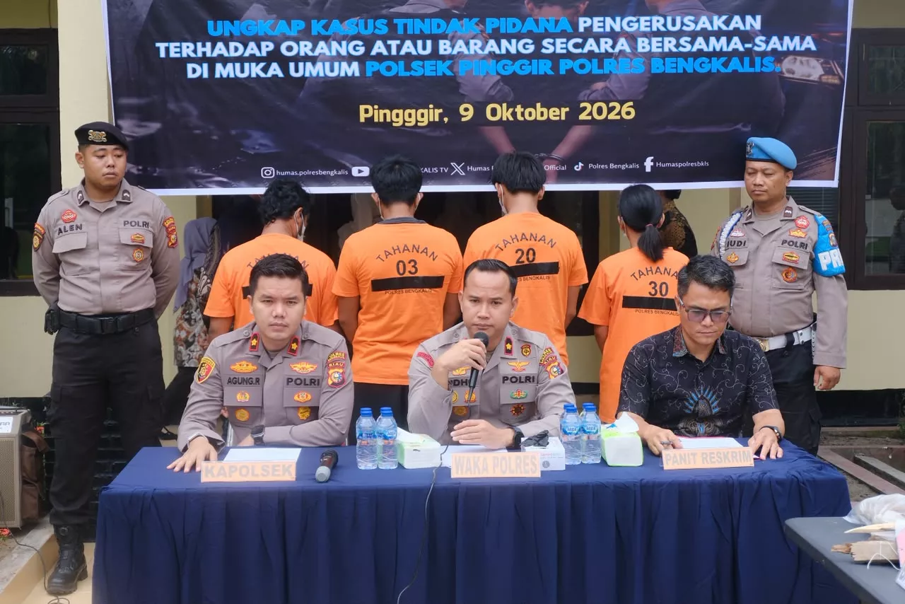 Polsek Pinggir Tangkap 4 Warga Diduga Serang Karyawan PT STRUM
