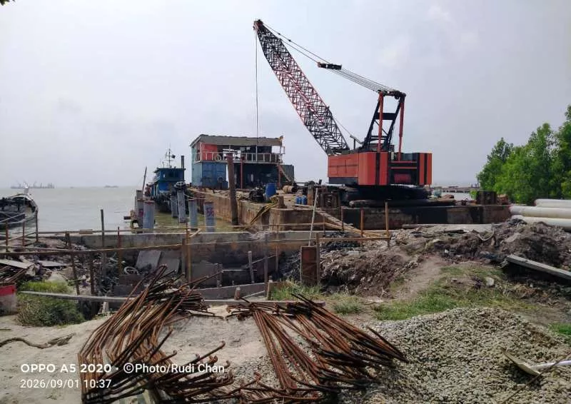 Proyek Dermaga Bea Cukai Diduga Pakai Besi Berkarat dan Terkelupas, PPTK: Kegiatannya Sudah Kita Hentikan