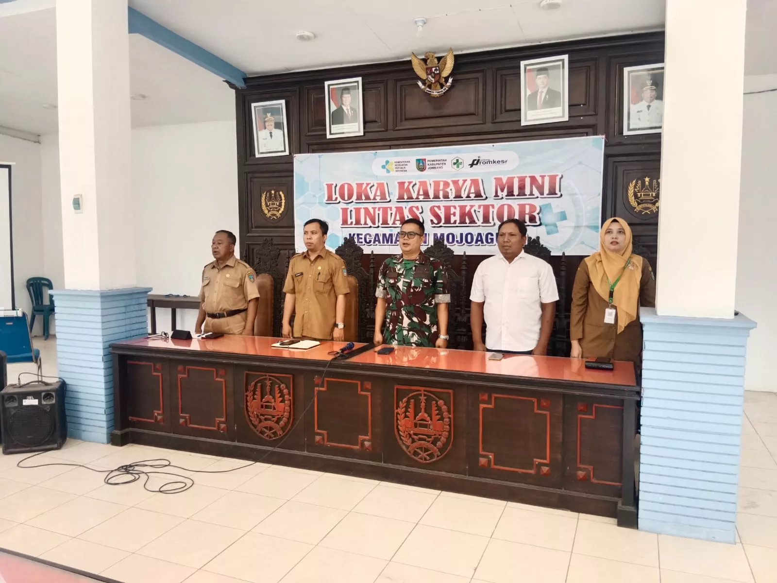 Koramil Mojoagung Hadiri Loka Karya Mini Sektor Kesehatan