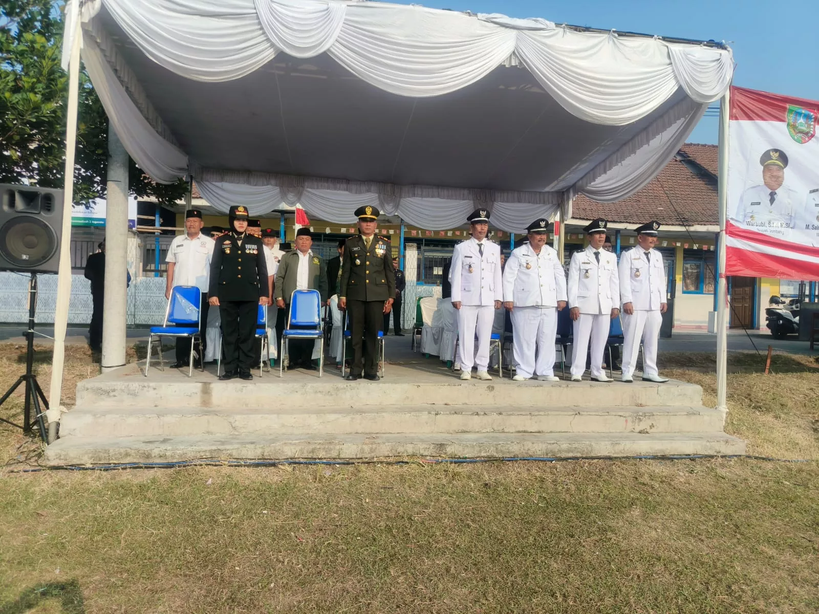 Danramil Jogoroto Laksanakan Upacara Proklamasi HUT ke-81 Kemerdekaan RI