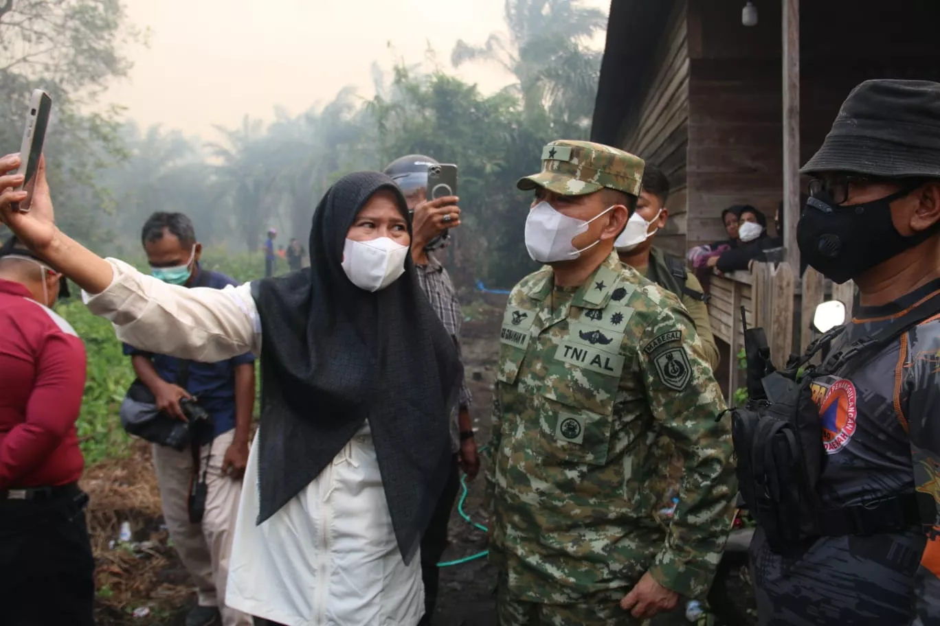 Kebakaran Lahan 5 Hektare di Tembilahan Ancam Permukiman, 72 Hotspot Terdeteksi di Inhil