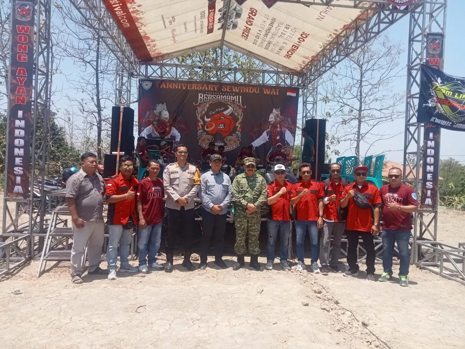 Danramil dan Kapolsek Kabuh Hadiri HUT Komunitas RX King di Manduro
