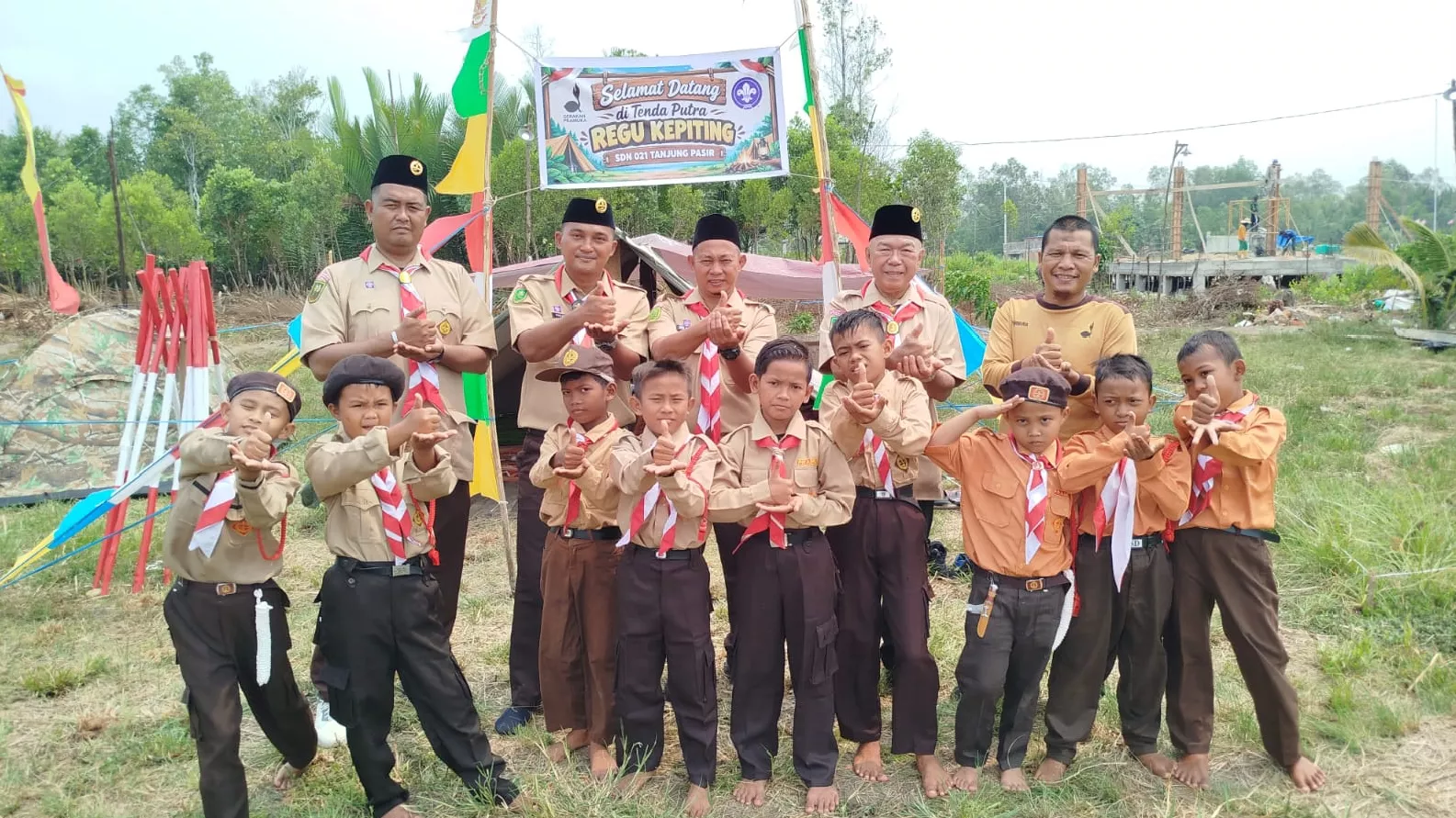 SDN 021 Tanjung Pasir Kirim Regu Putra di Kemah KOPASGA 2