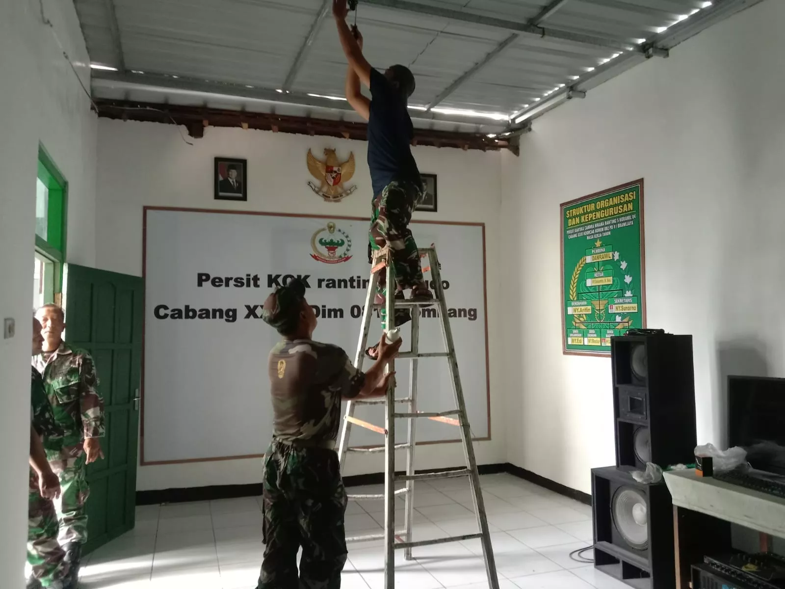 Koramil Gudo Bersih-Bersih Pangkalan untuk Disiplin Prajurit
