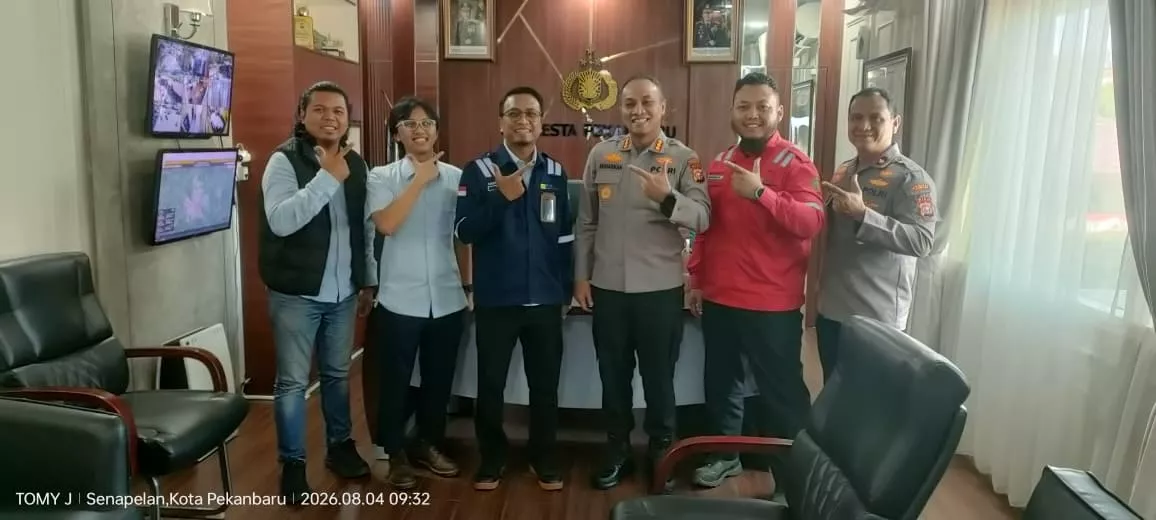 PLN Nusantara Power UP Tenayan Pererat Sinergi dengan Polresta Pekanbaru Jelang HUT RI ke-81