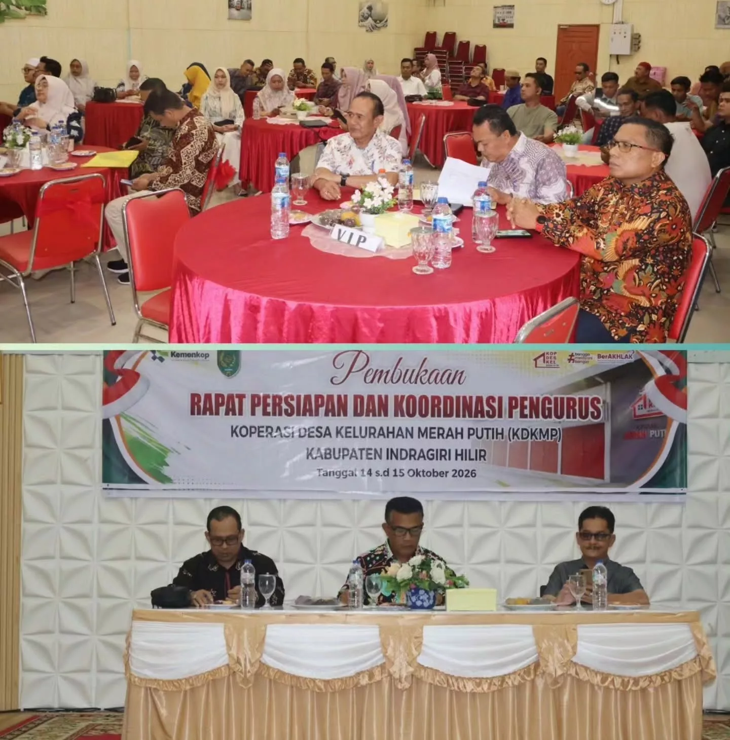 Bupati Inhil Buka Rapat Koordinasi Pengurus Koperasi Desa Merah Putih