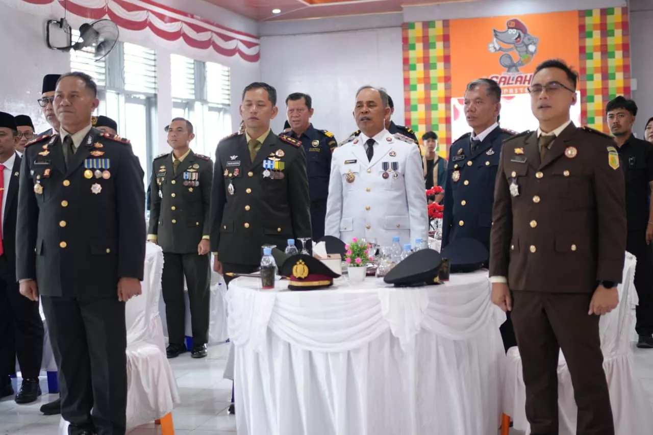 Bupati Inhil Ikuti Upacara HUT ke-81 RI Secara Virtual di Lapas Tembilahan