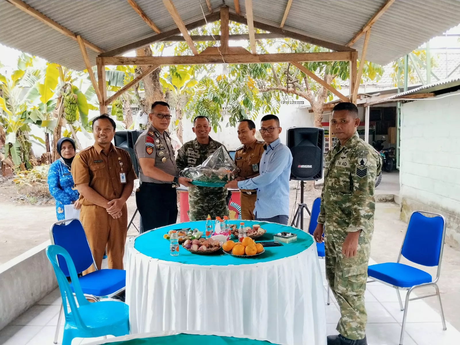 Forkopimda Jombang Beri Ucapan HUT TNI ke-81 ke Koramil Mojoagung