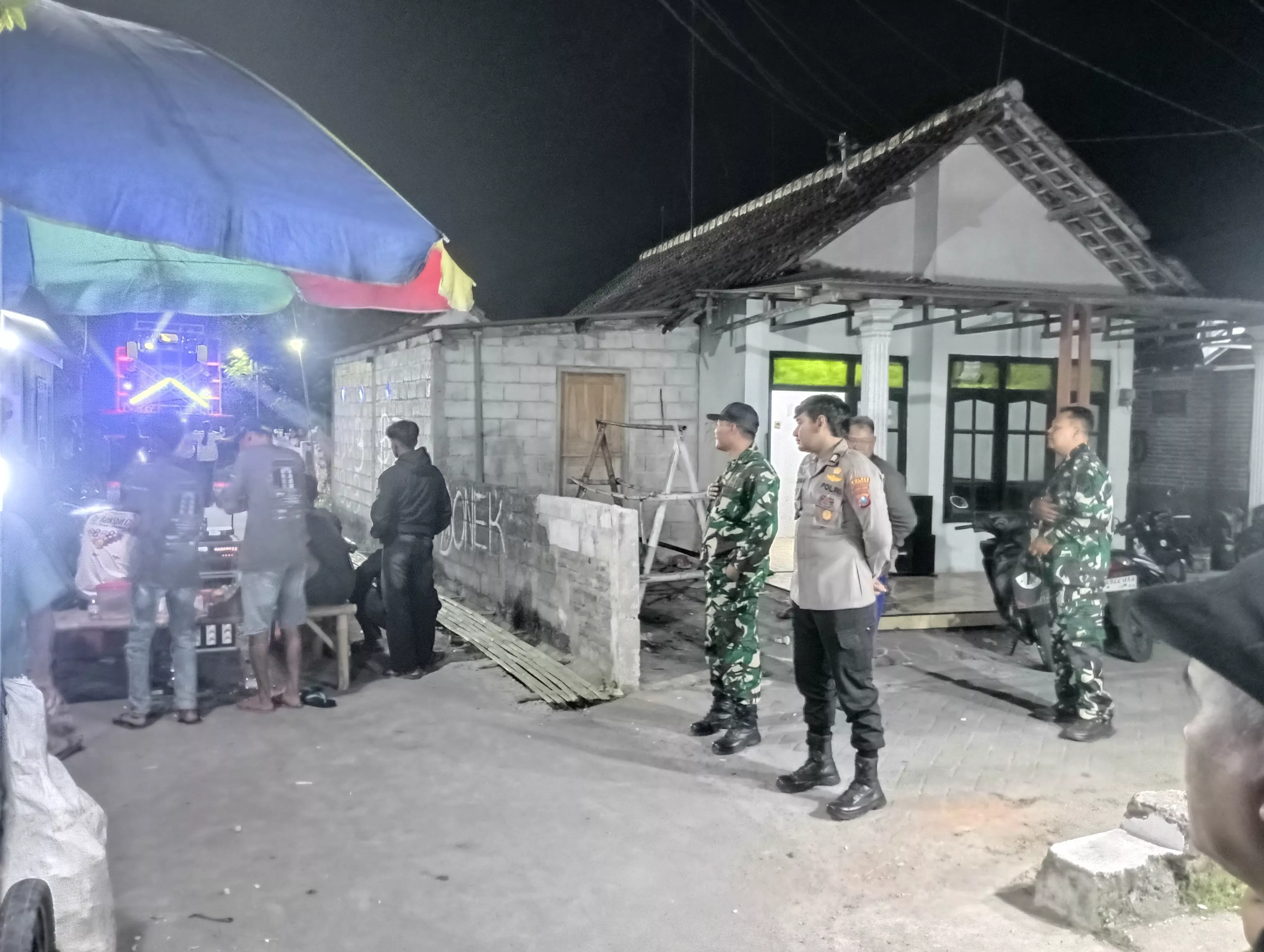 Koramil dan Polsek Tembelang Amankan Cek Sound Hiburan HUT RI ke-81
