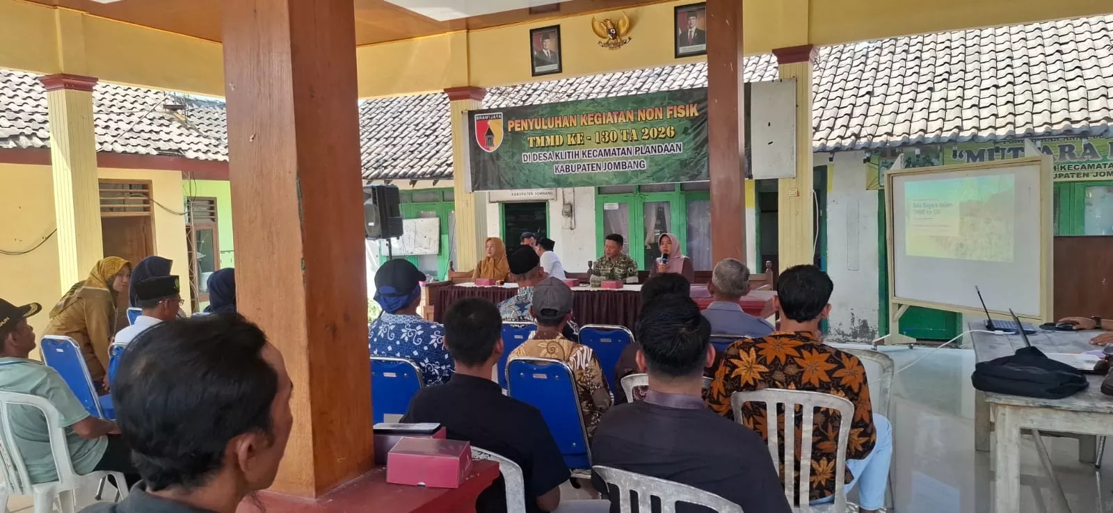 TMMD ke-130 Jombang Gelar Penyuluhan Wawasan Kebangsaan di Desa Klitih