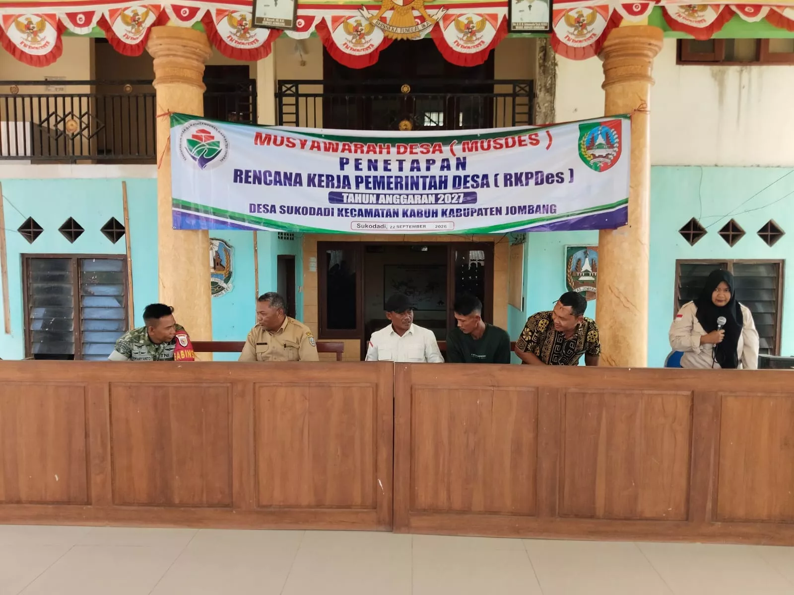 Babinsa Koramil Kabuh Hadiri Musdes Sukodadi
