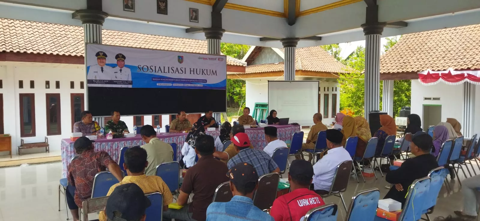 Koramil Jogoroto Ikut Sosialisasi Hukum di Balai Desa Ngumpul