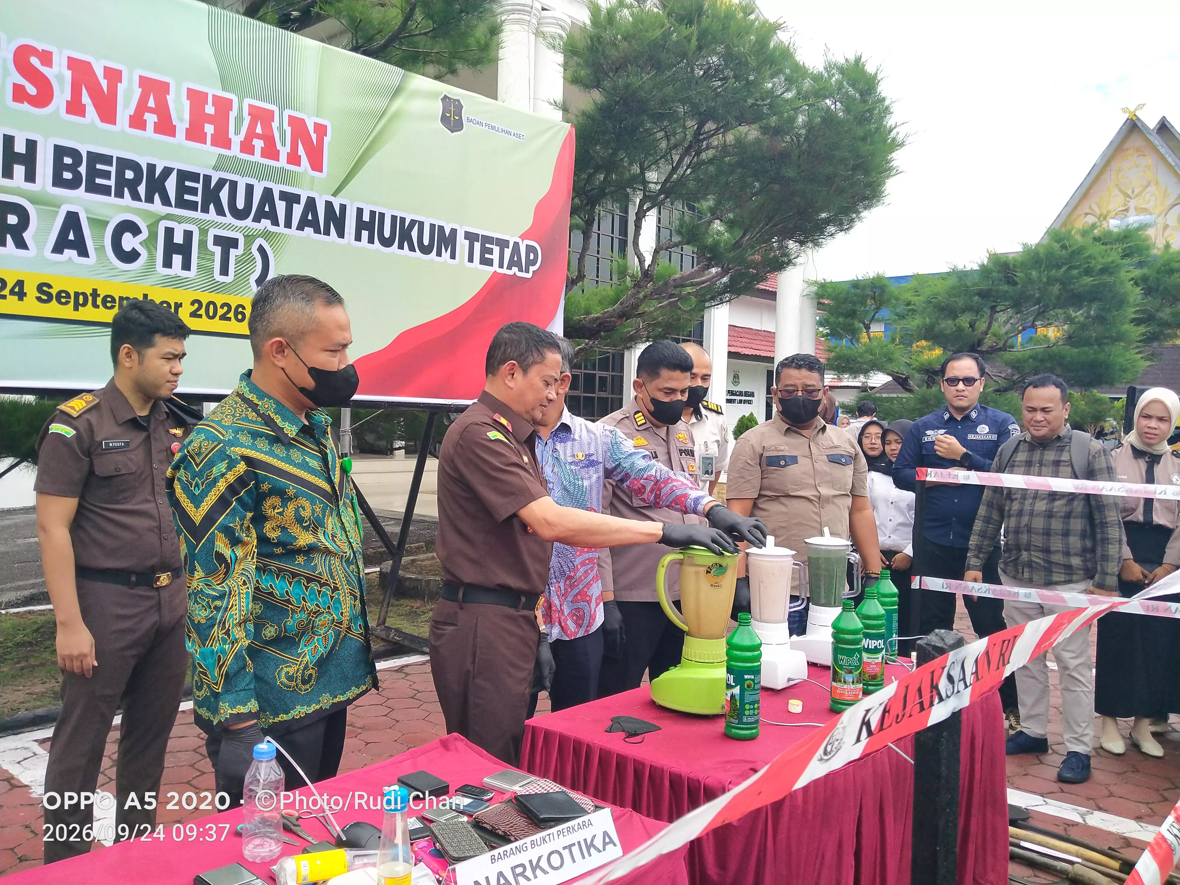 Perkara Inkracht, Kajari Bengkalis dan Forkopimda Musnahkan BB