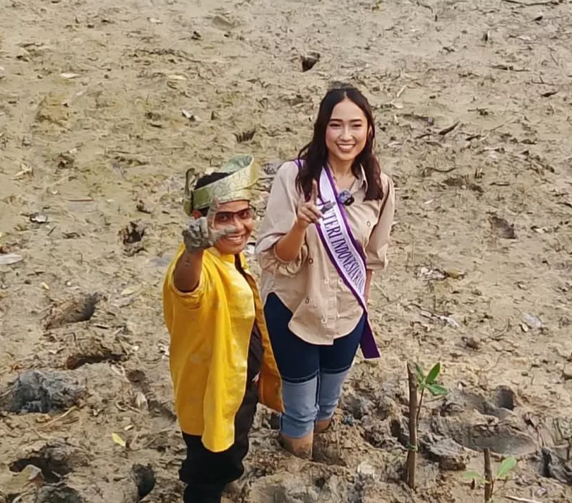 HPN 2026,PLN Nusantara Power UP Tenayan Tanam Mangrove Bersama Puteri Indonesia Riau
