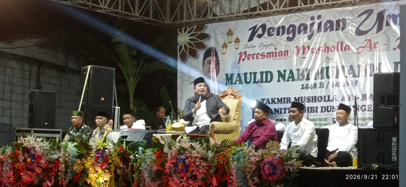 Babinsa Kesamben Hadiri Pengajian Maulid Nabi di Desa Kesamben