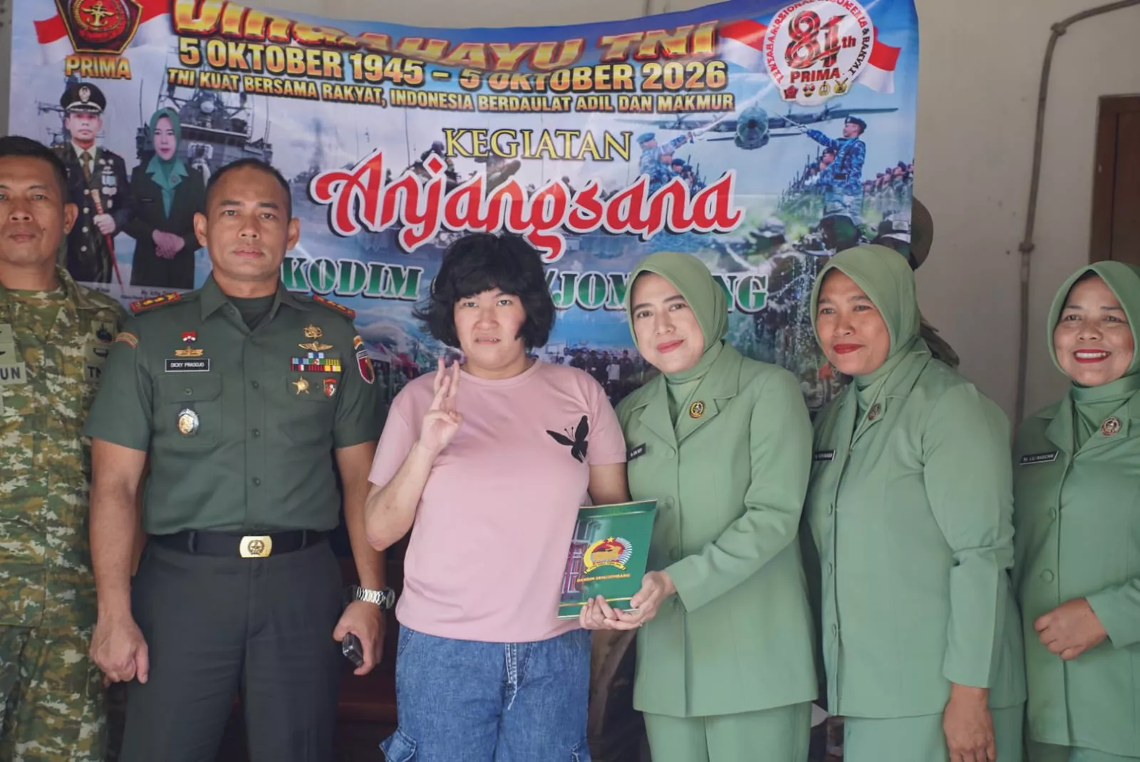 Kodim Jombang Anjangsana ke Warakawuri Jelang HUT Ke-81 TNI