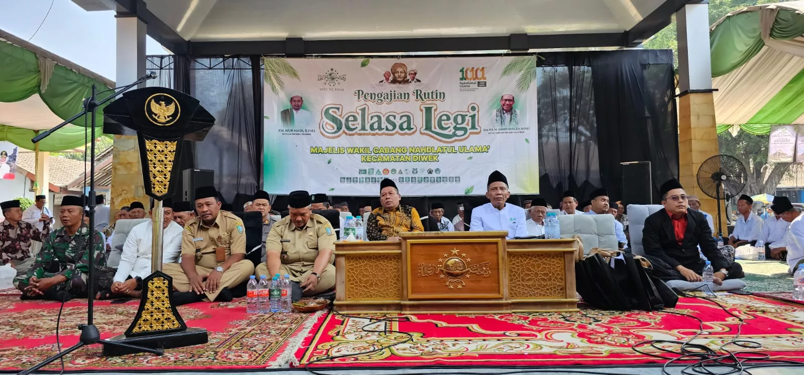 Babinsa Koramil Diwek Hadiri Pengajian Seloso Legi di Balongbesuk