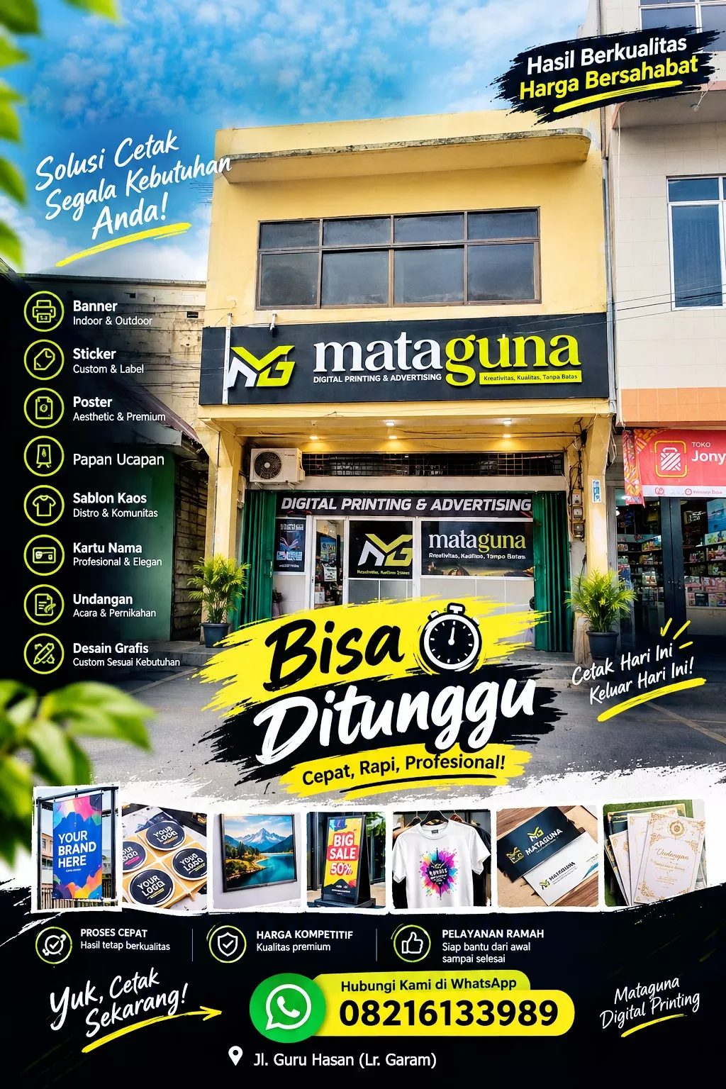 Mataguna Digital Printing Hadir di Tembilahan, Solusi Cetak Berkualitas untuk UMKM