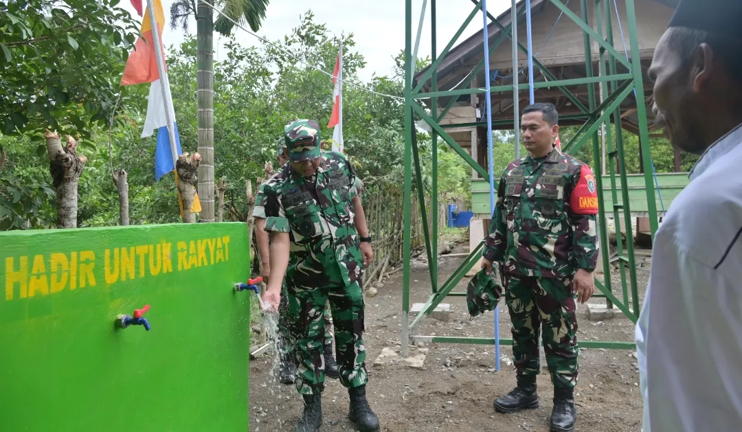Danrem 011/Lilawangsa Tinjau Sumur Bor, MCK dan Tempat Wudu Hasil TMMD ke-129