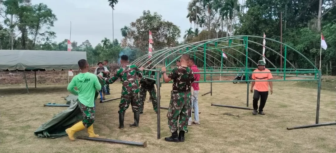 Jelang Penutupan TMMD ke-129, Satgas dan Warga Matangkan Persiapan Upacara