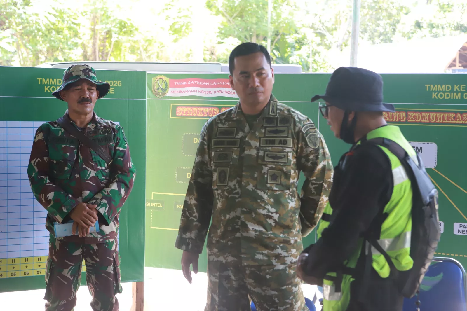 Kunjungi Posko, Dansatgas TMMD ke-129 Kodim 0102/Pidie: Posko Sebagai Pusat Kendali Kegiatan