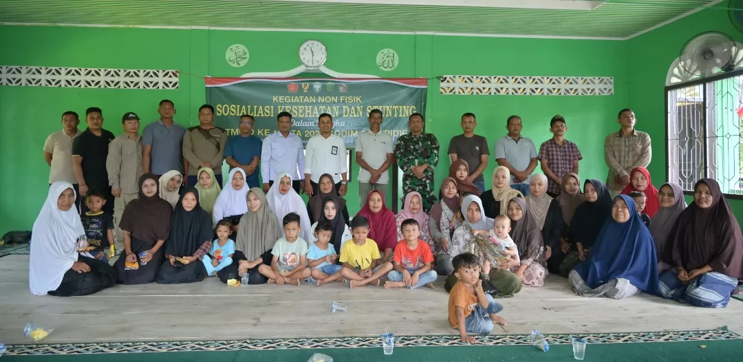Satgas TMMD ke-129 Kodim 0102/Pidie Gandeng Dinas Sosial Edukasi Warga Cegah Stunting