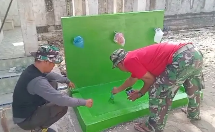 Rampung 100 Persen, Tempat Wuduk Hasil Karya Satgas TMMD ke-129 Siap Digunakan Warga Blang Cot