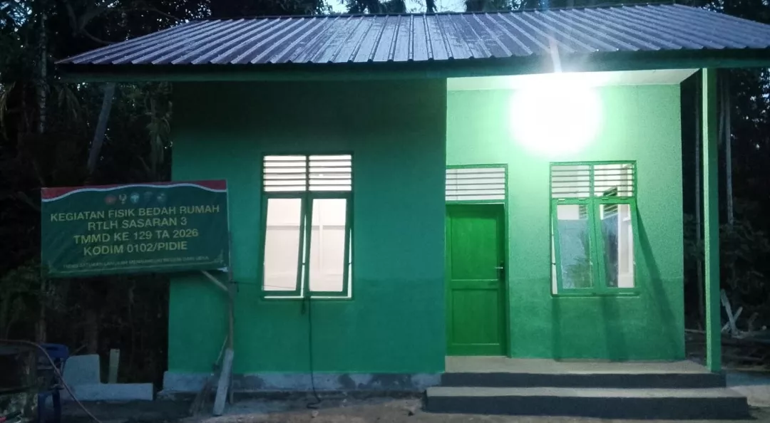 Dari Rumah Reot Menjadi Hunian Layak, TMMD ke-129 Wujudkan Impian Umar Amin di Lhok Panah
