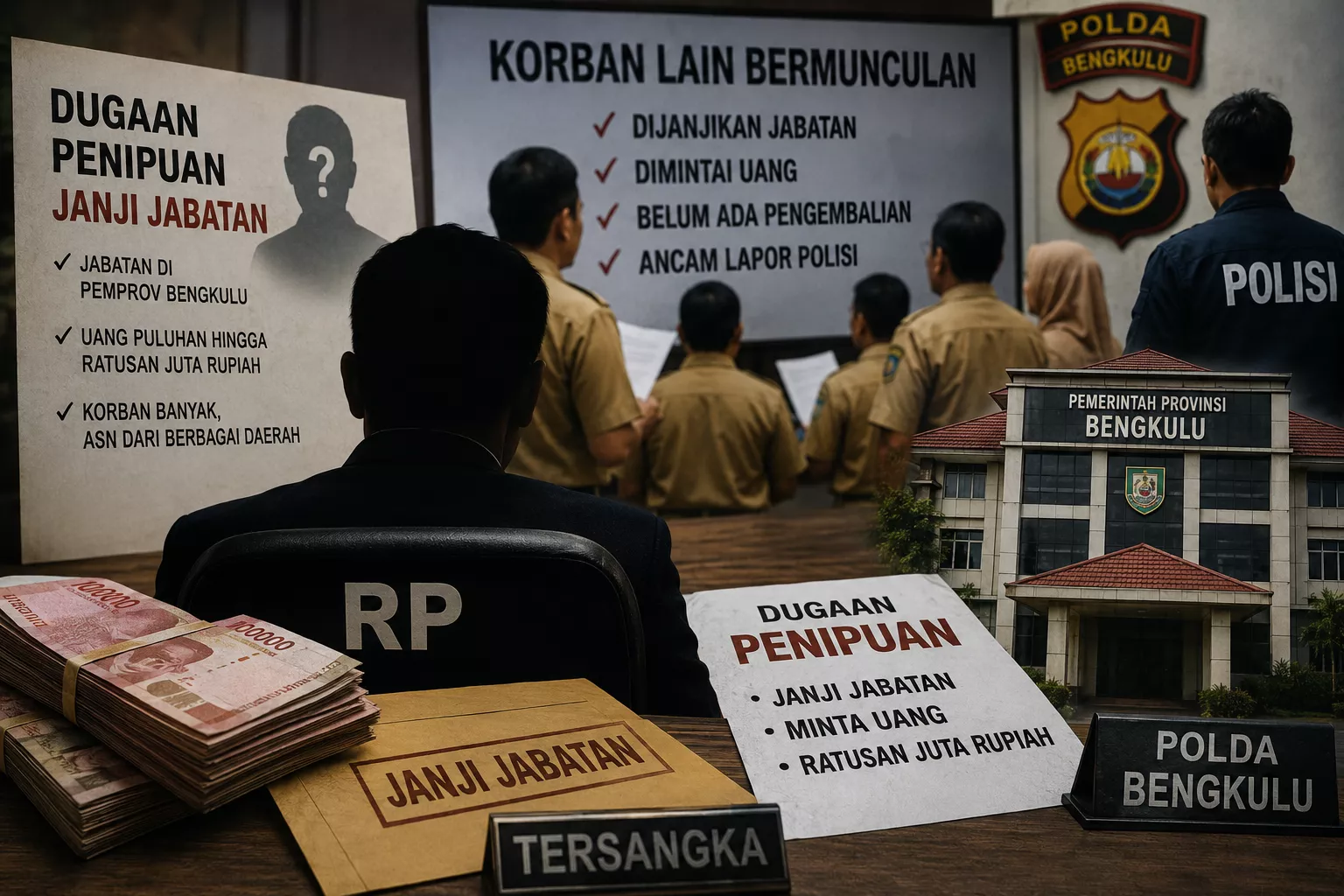Kasus RP Melebar, Korban Lain Mengaku Dijanjikan Jabatan di Lingkungan Pemprov Bengkulu