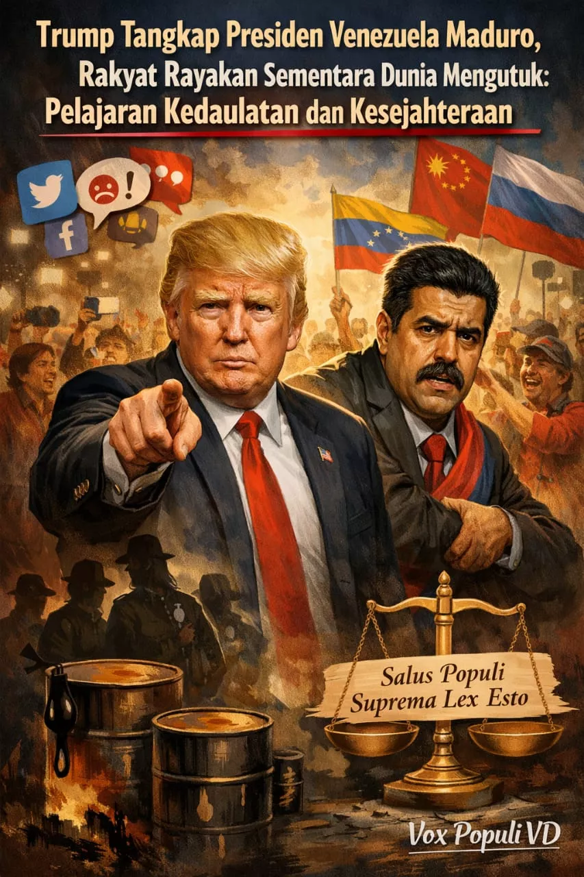 Trump Tangkap Maduro, Rakyat Venezuela Rayakan, Dunia Mengutuk