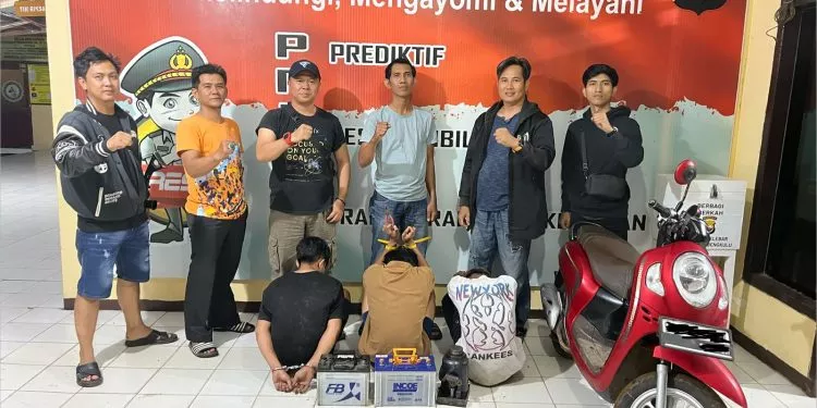 Kurang dari 24 Jam, Polisi Ringkus Komplotan Pencuri Aki Truk di Bumi Ayu