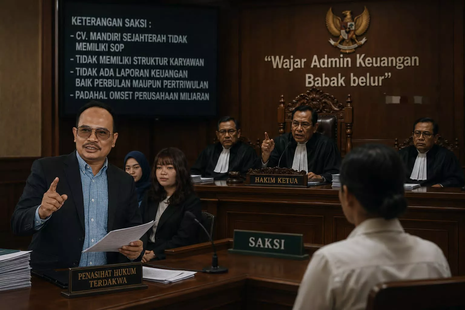 Hakim Terkejut! Perusahaan Omzet Rp10 Miliar Ternyata Tak Punya SOP dan Laporan Keuangan