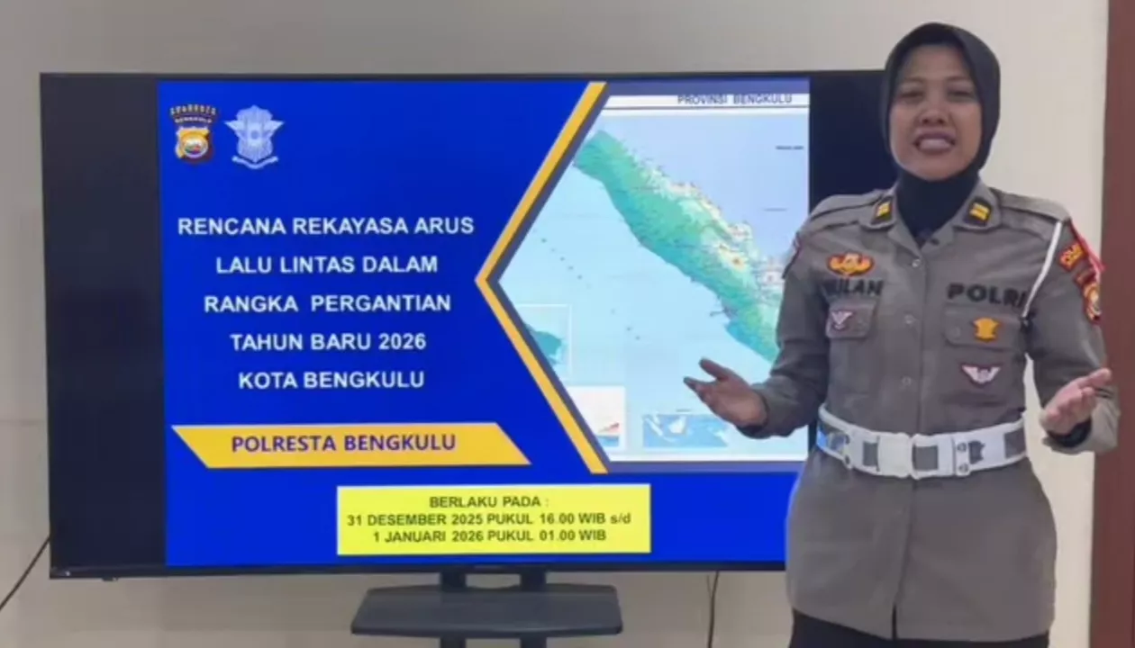 Polresta Matangkan Rekayasa Arus Lalu Lintas Selama Perayaan Tahun Baru di Kota Bengkulu