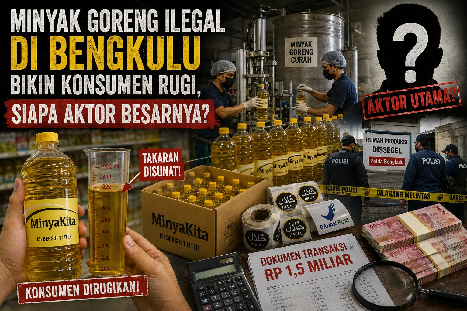 Minyak Goreng Ilegal di Bengkulu Bikin Konsumen Rugi, Siapa Aktor Besarnya?