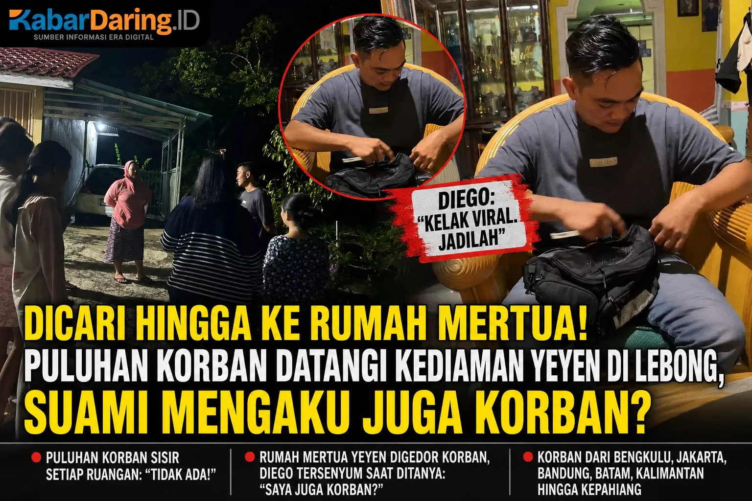 Puluhan Korban Sisir Rumah Mertua Yeyen di Lebong, Semua Ruangan Dicek: Tidak Ada!