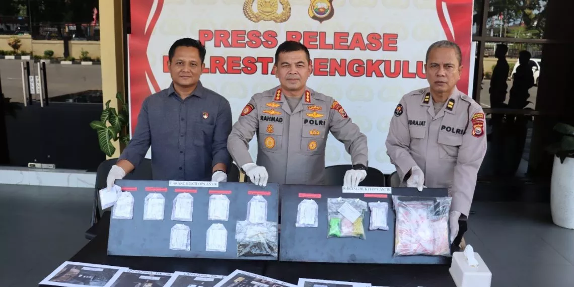 Operasi Antik Nala Bongkar 7 Kasus Narkoba di Bengkulu, 11 Tersangka Diciduk dan Puluhan Gram Sabu Disita
