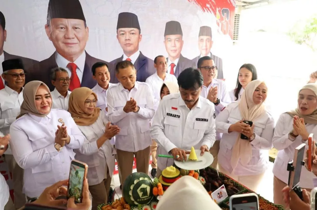 Bupati Bengkulu Tengah Hadiri Syukuran HUT ke-18 Partai Gerindra