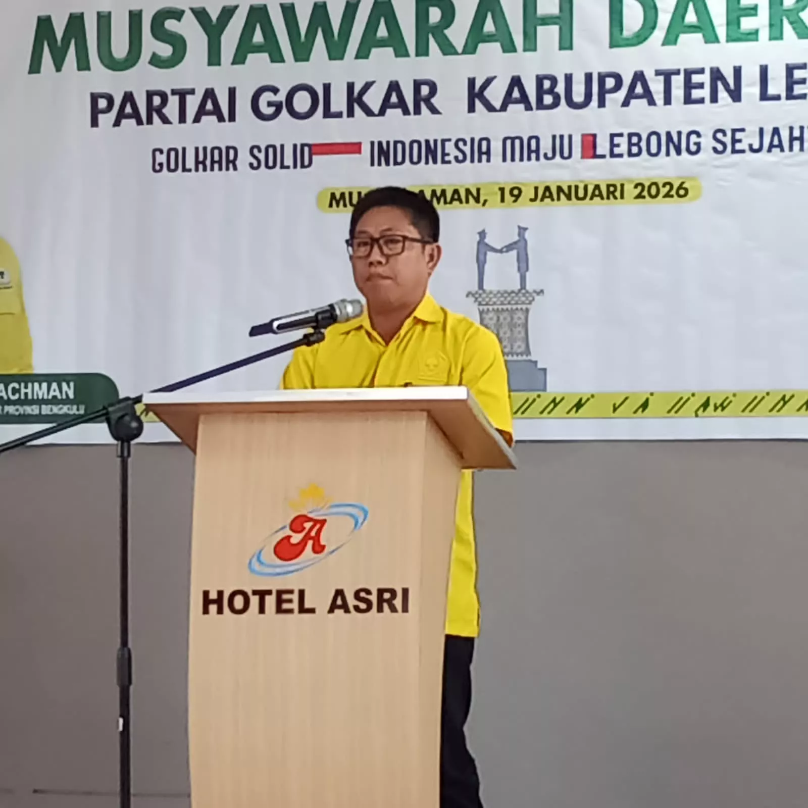 Aklamasi di Musda V Golkar Lebong, Bambang ASB Menguat Sebagai Kandidat Pilkada Lebong
