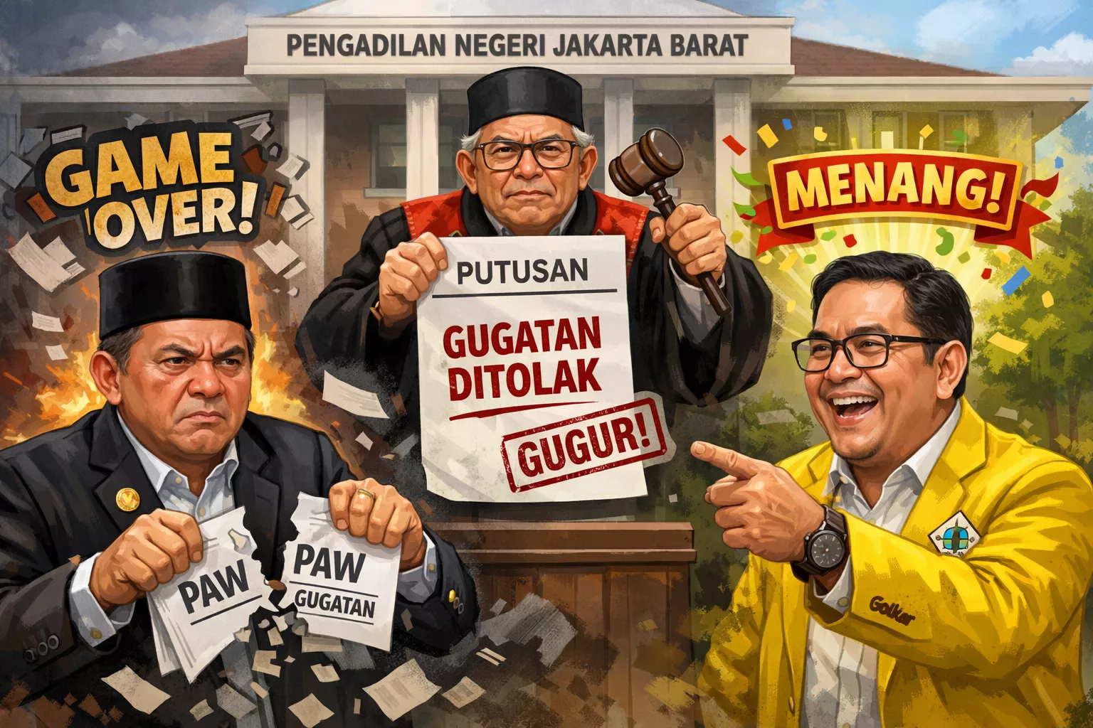PN Jakarta Barat Tolak Gugatan PAW Golkar, Upaya Hukum Sumardi Resmi Berakhir