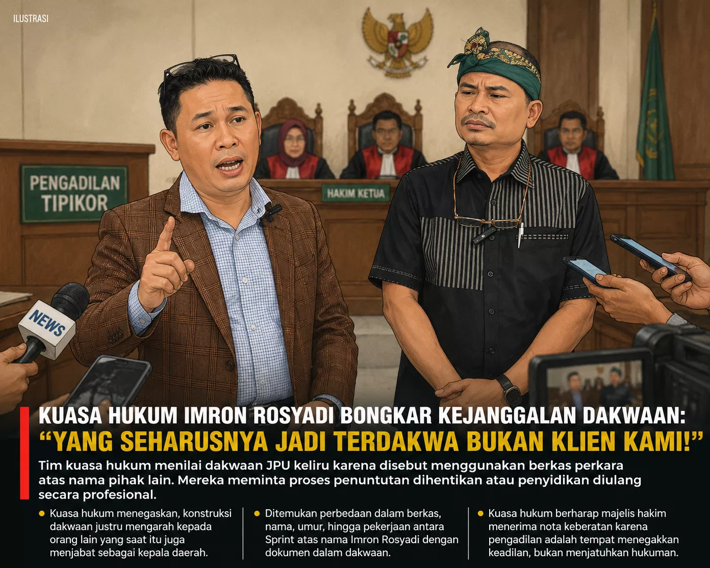 Kuasa Hukum Imron Rosyadi Bongkar Kejanggalan Dakwaan: 