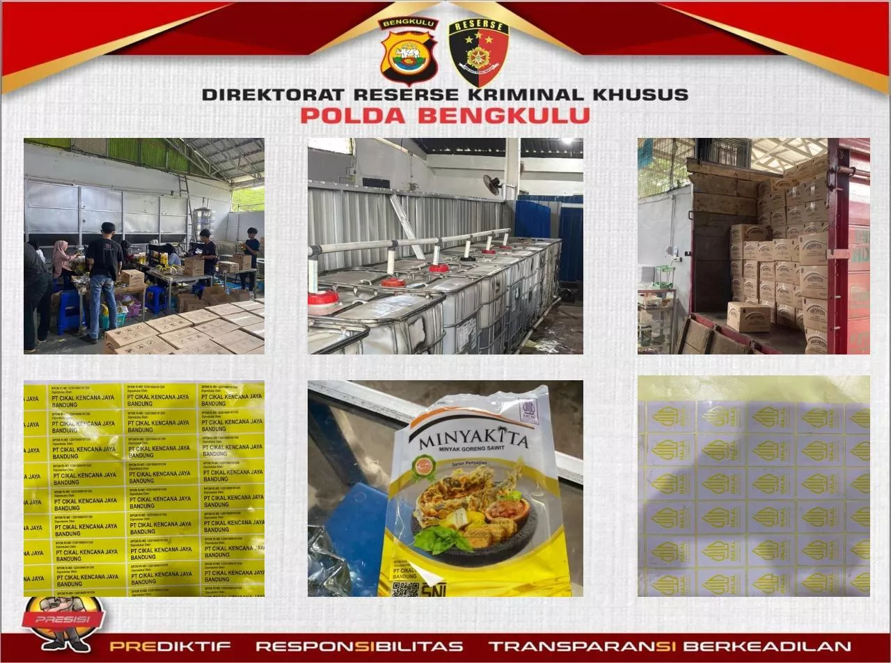 Terungkap! Kepala Produksi Minyak Goreng Curah Kemasan Rupanya Ditangkap Ditreskrimsus Polda Bengkulu