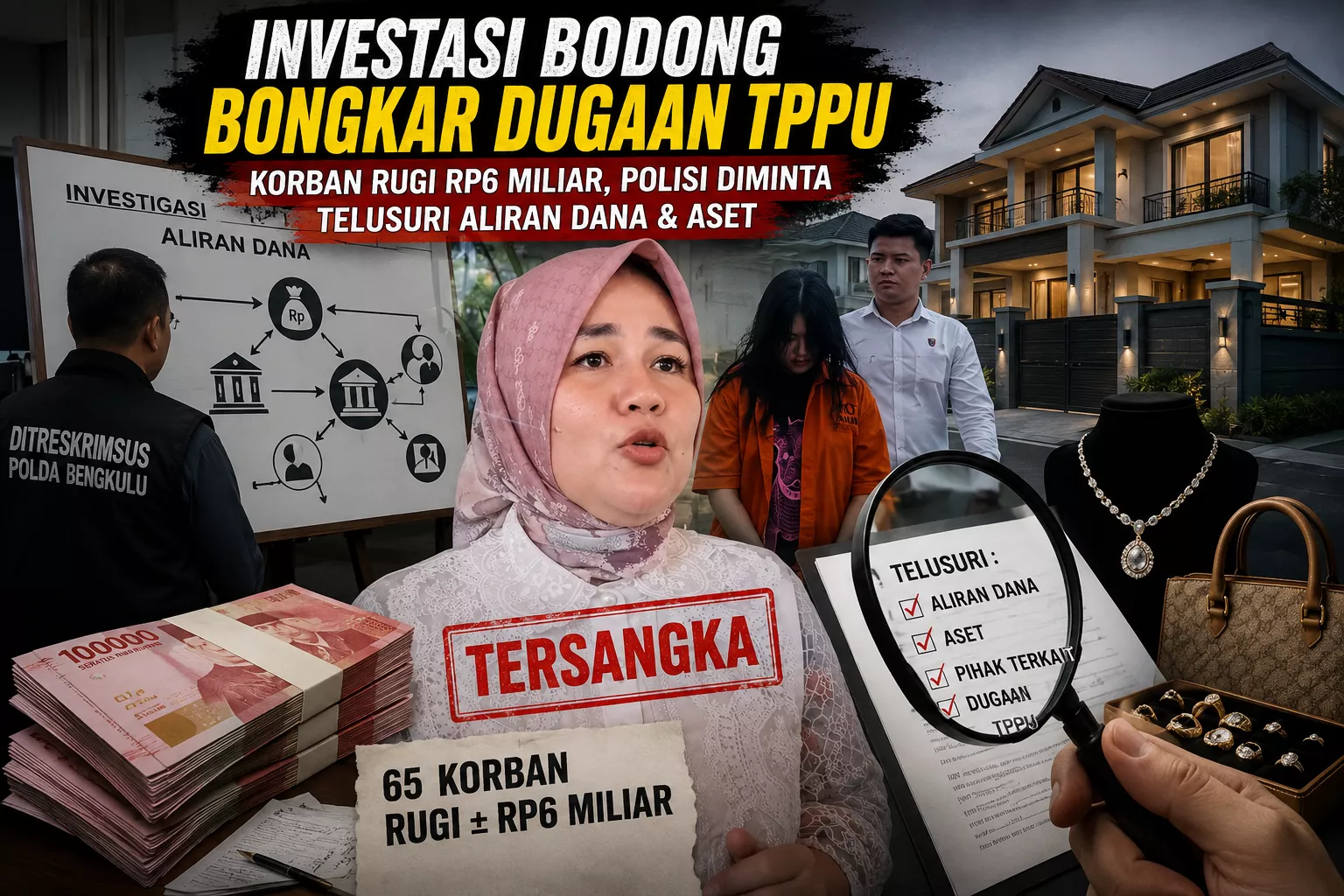 Tak Berhenti di Tersangka! Korban Minta Polda Bengkulu Bongkar Dugaan TPPU Kasus Investasi Bodong Yeyen