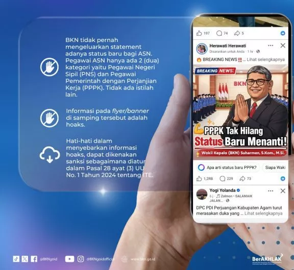 BKN Tegas Bantah Isu Status Baru PPPK: Informasi Beredar Dipastikan Hoaks