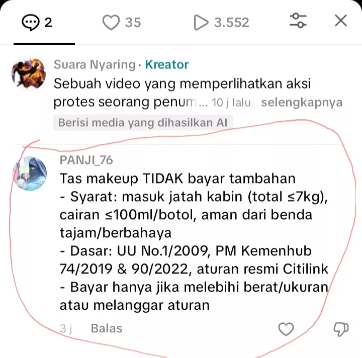 Polemik Tas Make Up di Citilink Bengkulu, Warganet Ungkap Aturan Bagasi Kabin