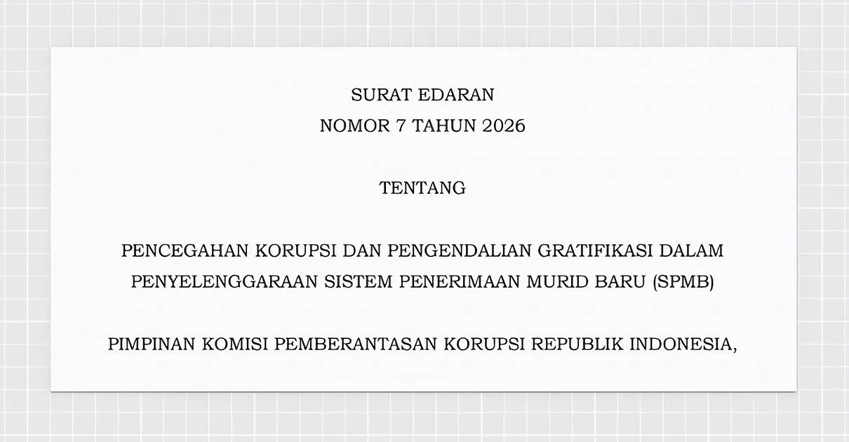KPK Resmi Terbitkan Surat Edaran, Praktik Curang Penerimaan Siswa Baru Disikat